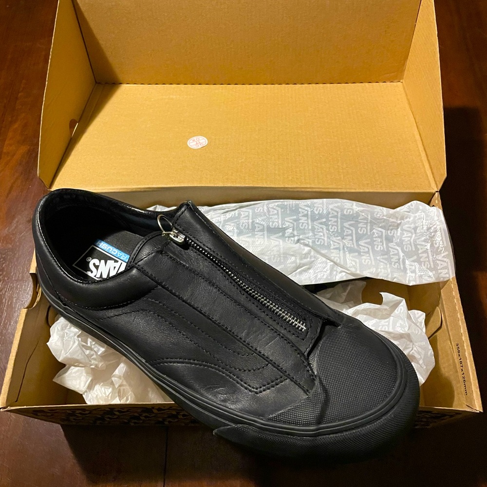 Vans Style 36 Ft Zip Men’s 12/Women’s 13.5 (Former) Blk/Leather Rare Retired NWT